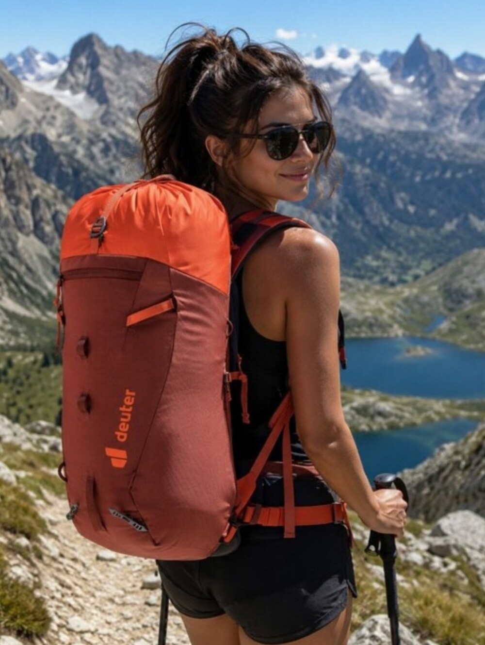 Deuter Guide 24 Alpine Mountaineering Backpack 24L Redwood/Papaya NWT Lightweigh